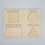 Pierwsza układanka z kształtami dla dzieci – edukacyjna zabawka drewniana