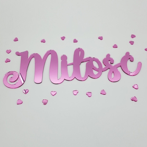 napis miłość różowe lustro.jpg