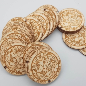 Zawieszka z logo firmy – brelok z dwustronnym grawerem