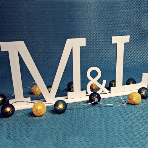 litery na stół pary młodej