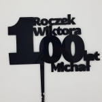 Topper na tort na podwójną okazję – dekoracja tortu okolicznościowego