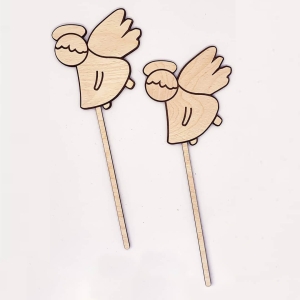 Topper na tort z aniołkiem – dekoracja tortu na chrzest