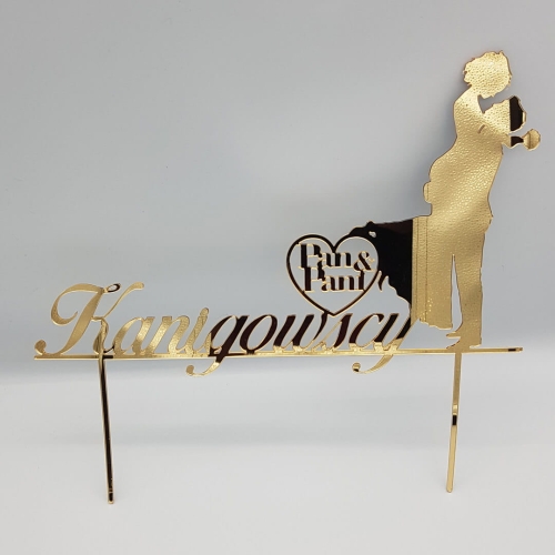 złoty topper na tort weselny.jpg