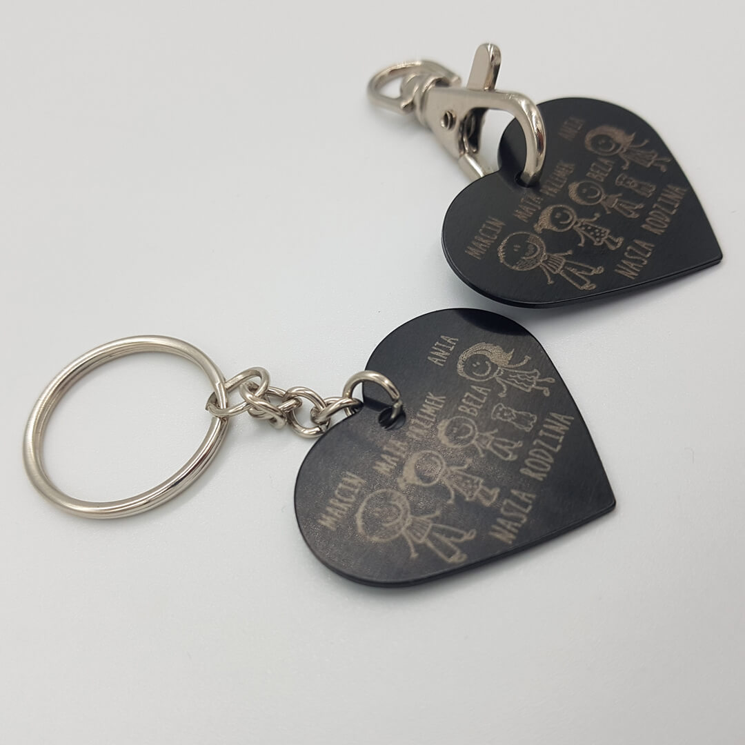 Aluminiowe serduszka z rodzinnym zdjęciem