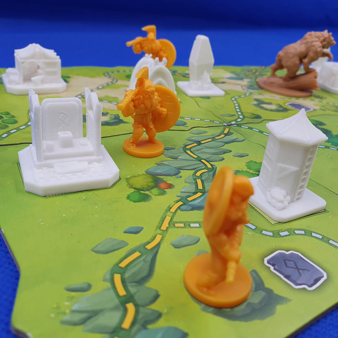 budynki 3D do gry planszowej Northgard Niezbadane Ziemie