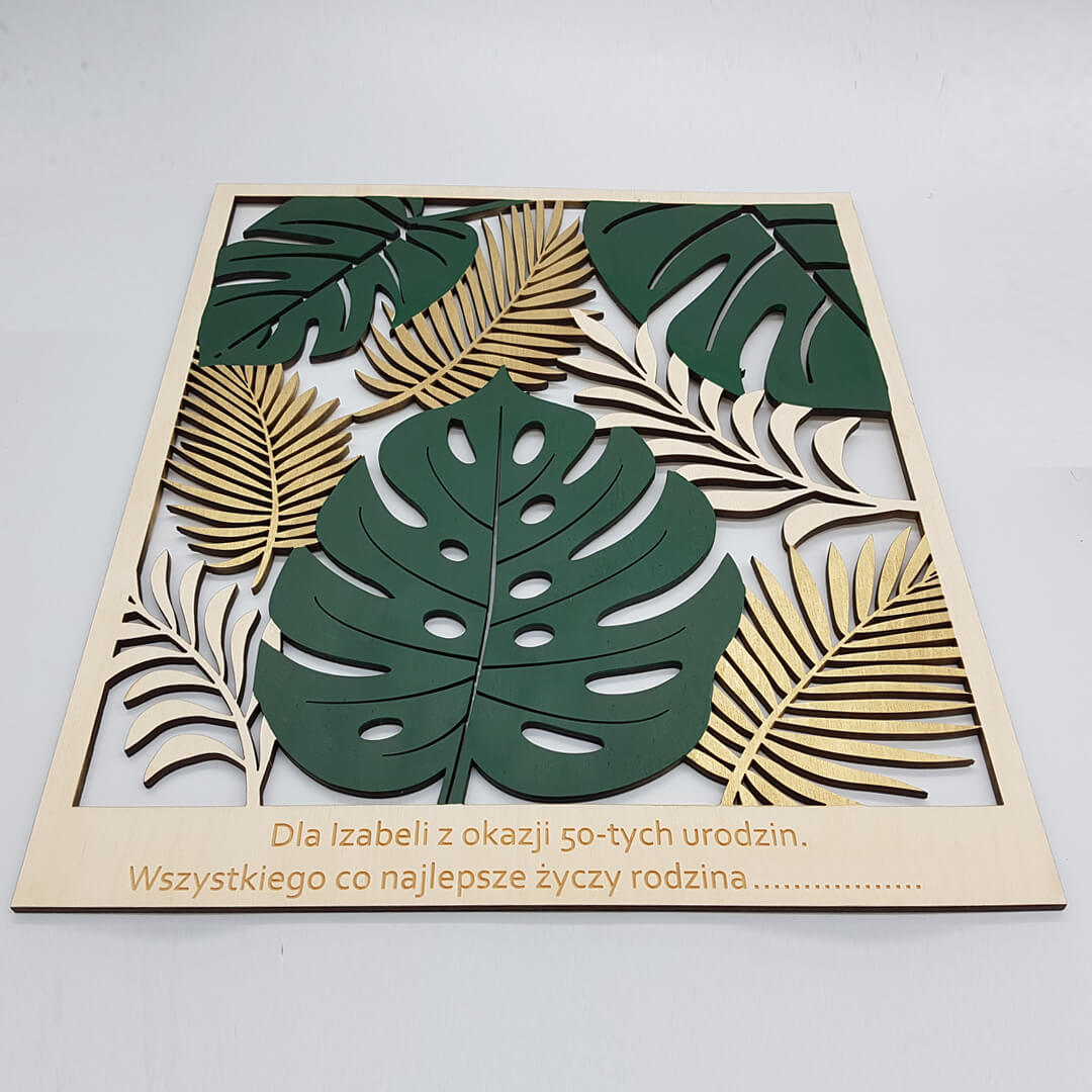 liść monstery obraz