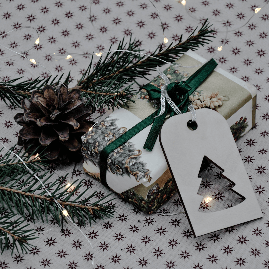 etykieta na prezent świąteczny