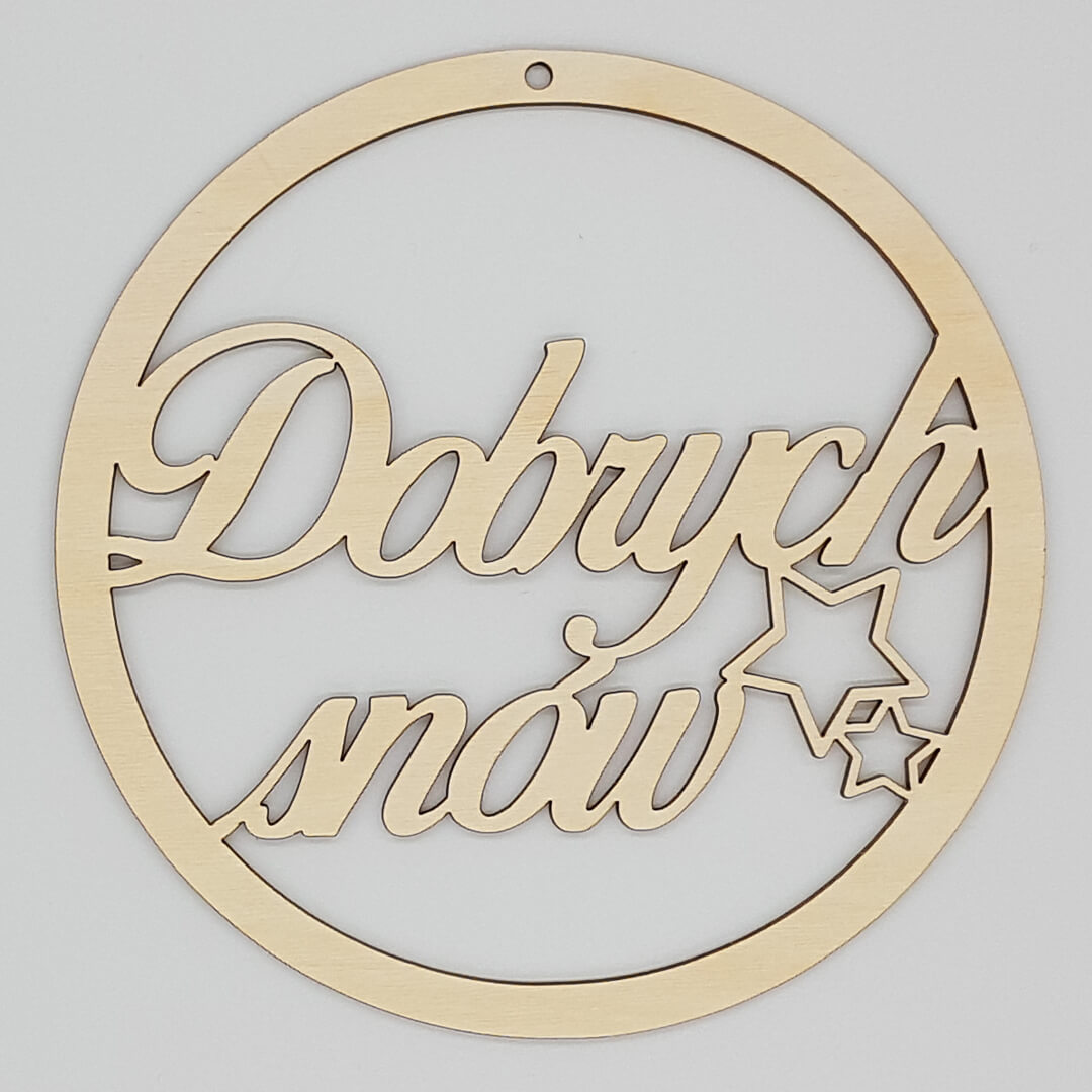 drewniana obręcz z imieniem