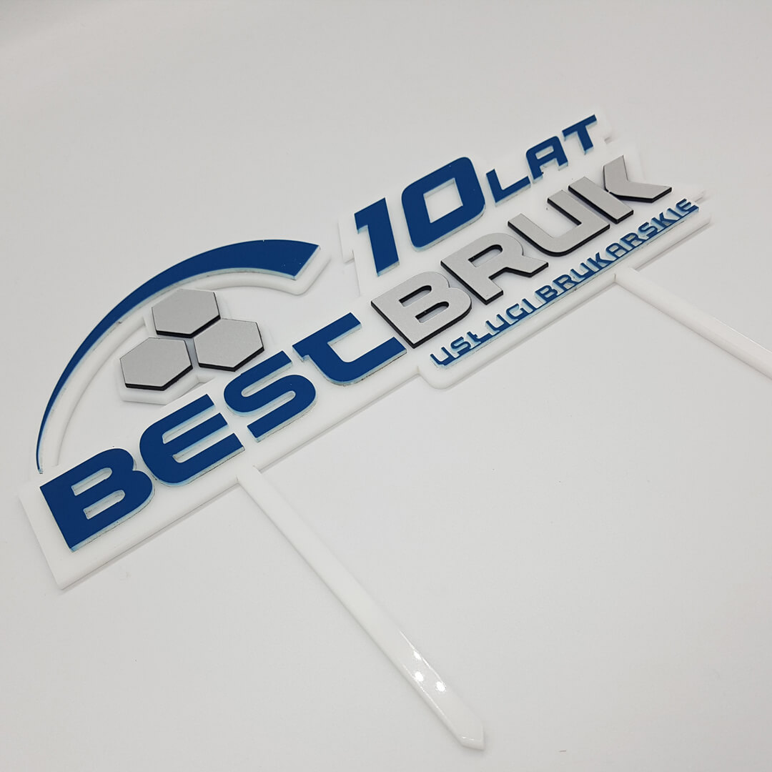 kolorowy topper z logo firmy