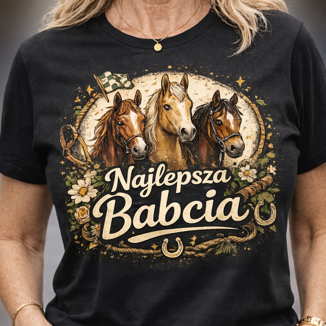 koszulka dla babci kochającej konie