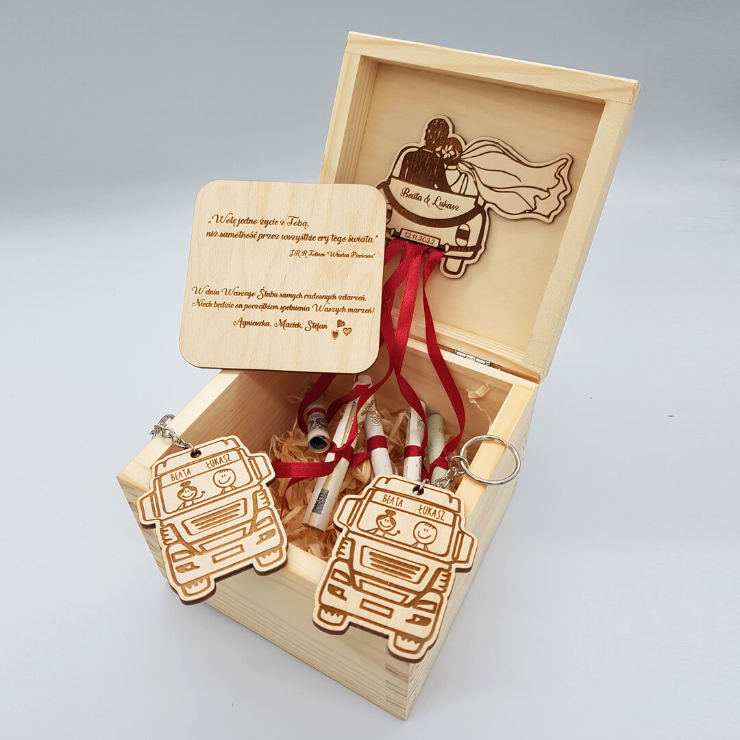 pudełko na pieniądze dla pary młodej