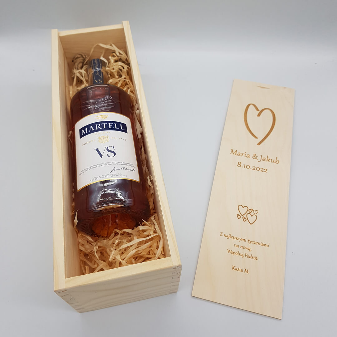 skrzynka na alkohol z grawerem