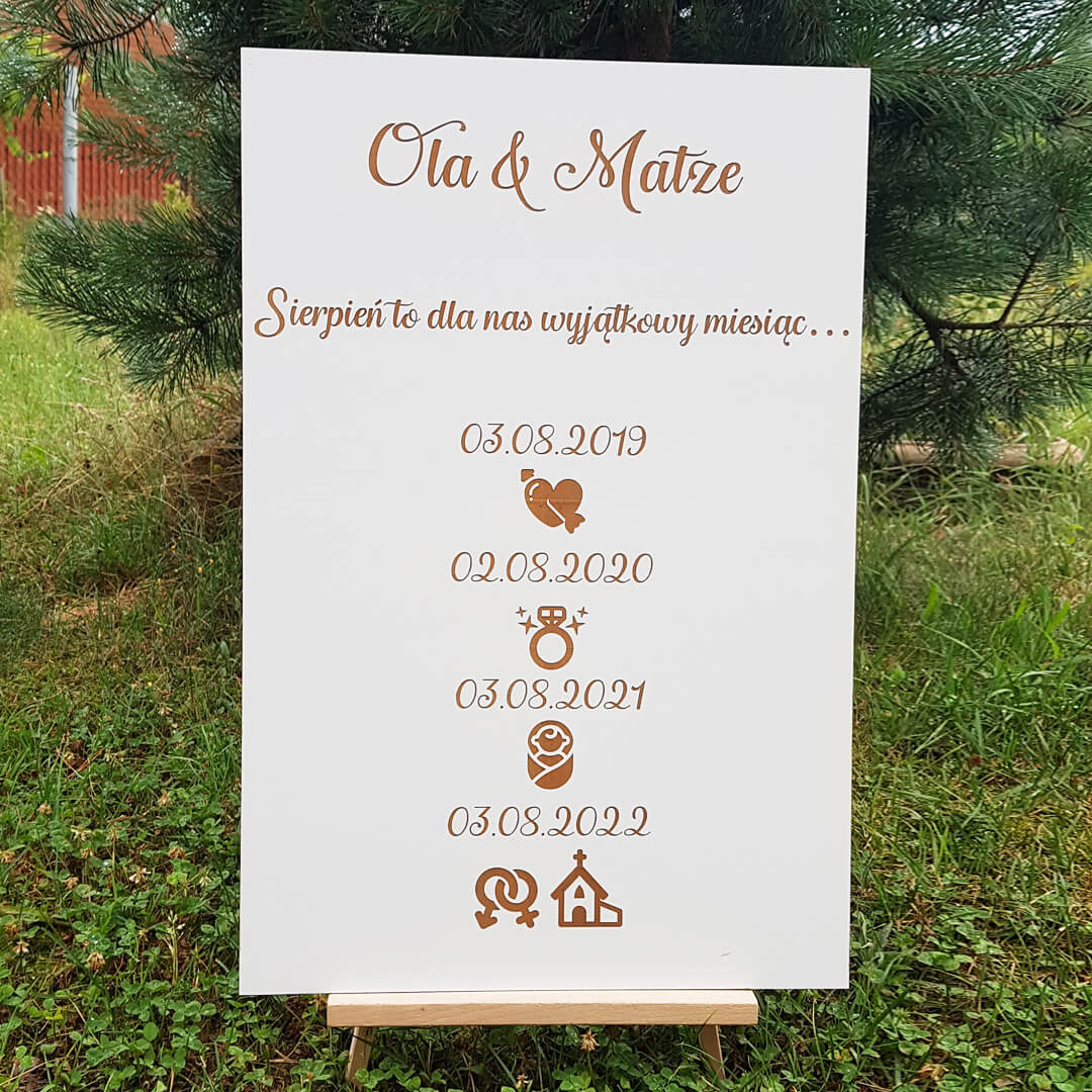 tablica powitalna na sztaludze