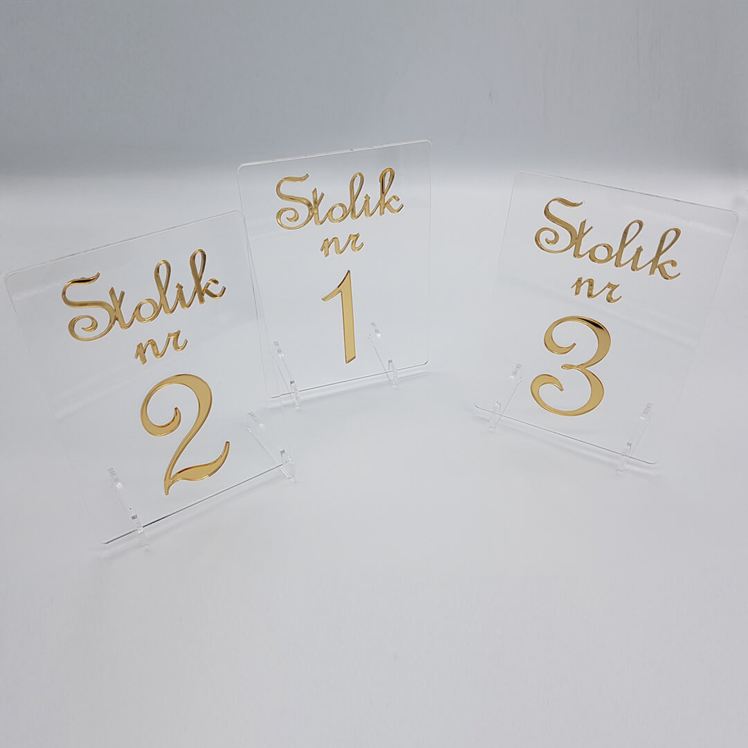 stojaki na numery stołów