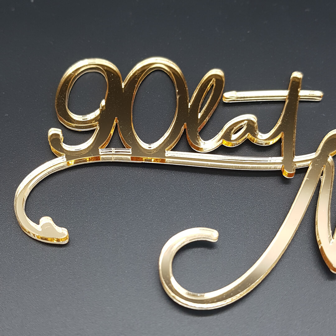 złoty topper na tort rocznica