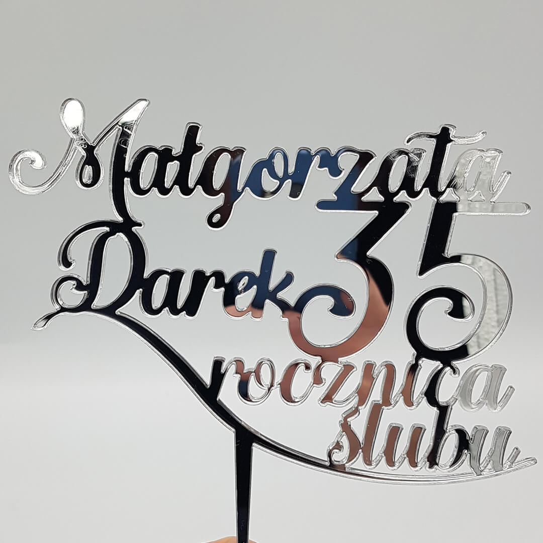 topper na 35 rocznicę ślubu