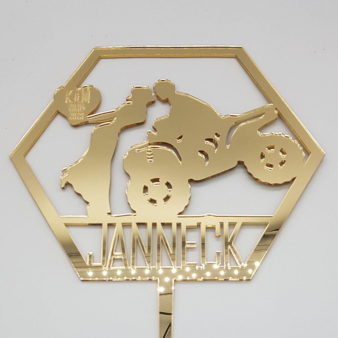 topper z motywem quada