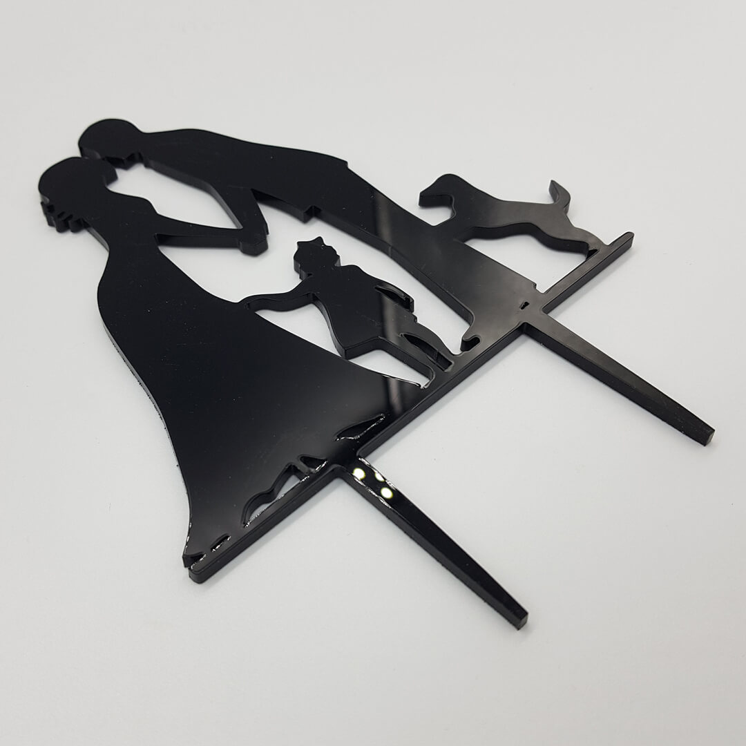 topper weselny pies i dziecko