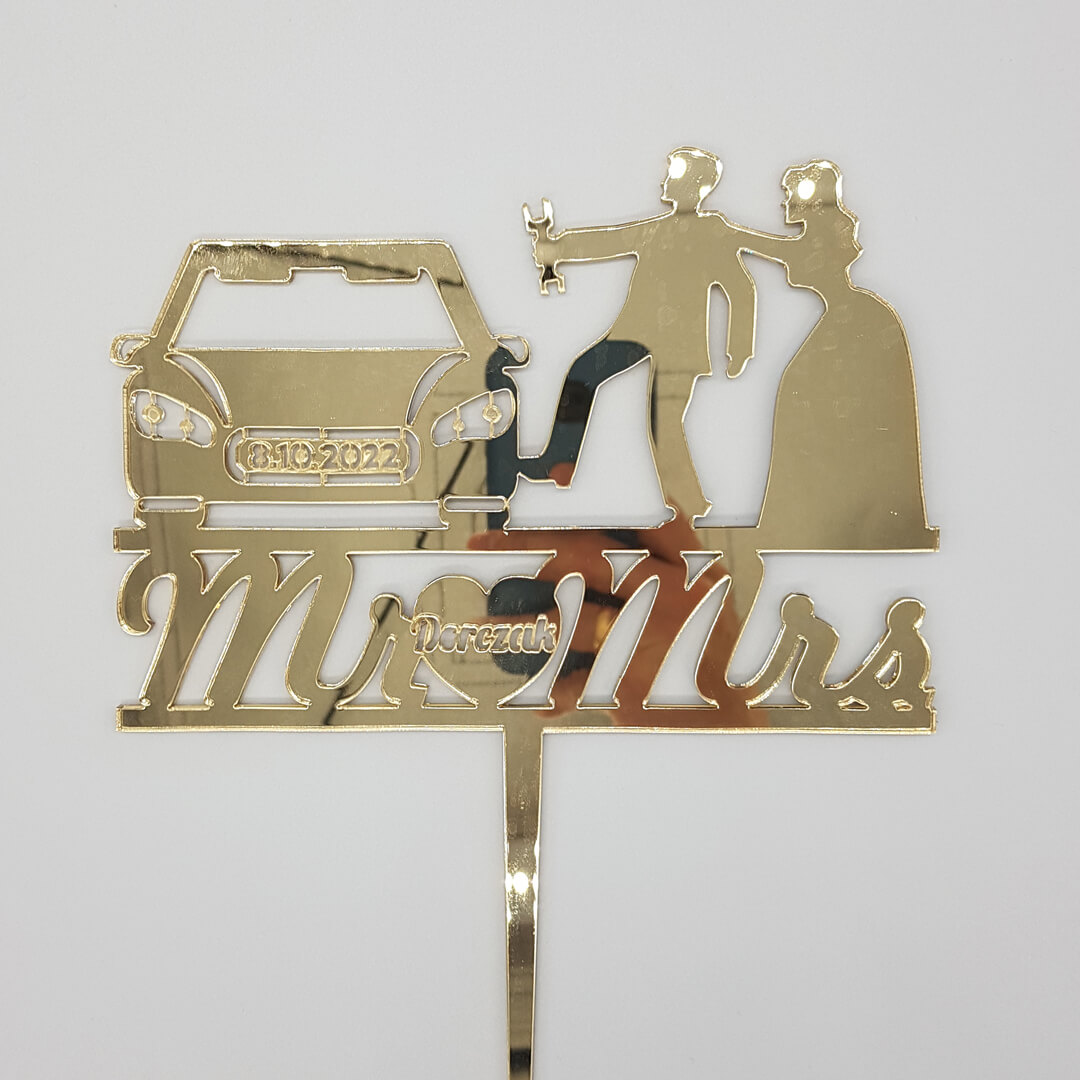 topper z mechanikiem na wesele