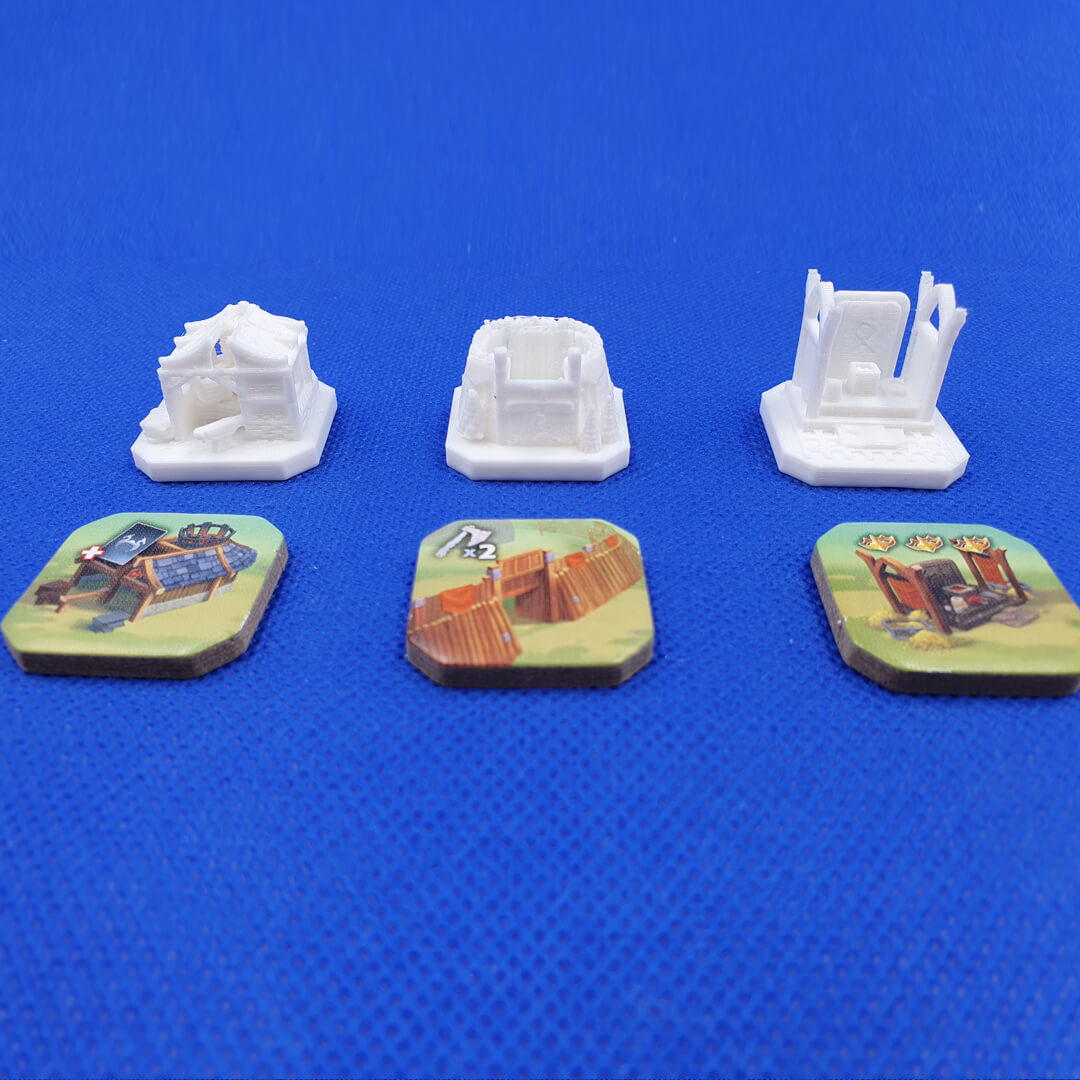 zestaw dużych budynków 3d do gry Northgard Niezbadane Ziemie